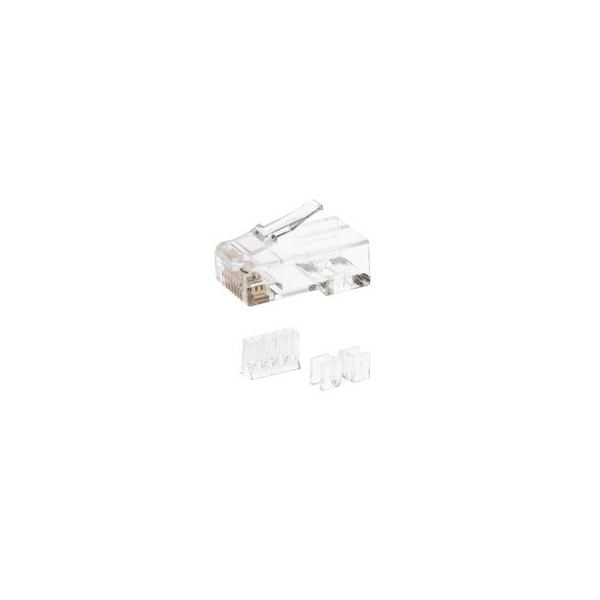 Swe-Tech 3C Cat6a RJ45 Crimp Connectors for Stranded Cable w/ wire insert guide & load bar, POE Compliant, 50pc FWT31D0-62050 - main